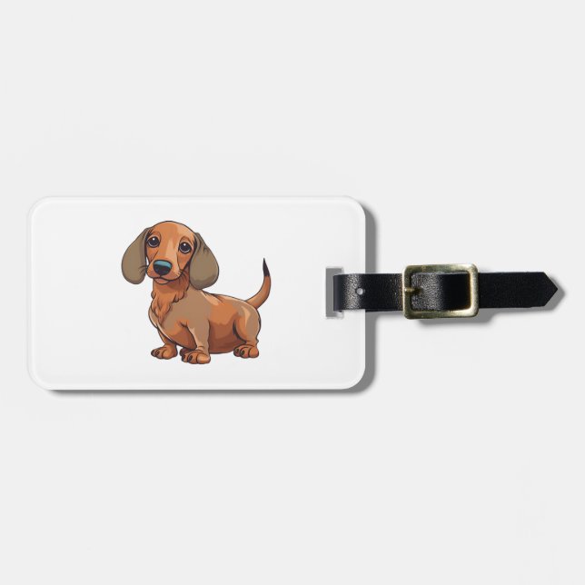 Etiqueta Para Maletas Dachshund Dog Cute (Frente Horizontal)