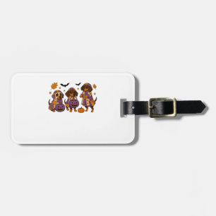 Etiqueta Para Maletas Dachshund Dog Ghost Halloween