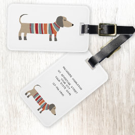Etiqueta Para Maletas Dachshund Sausage Dog Personalizado