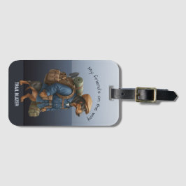Etiqueta Para Maletas Dachshund Trail Blazer Hiker Personalized 