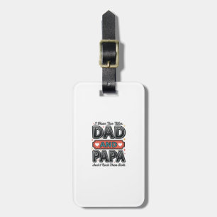 Etiqueta Para Maletas Dad y Papa Grabado Vintage Diseño Regalo Padre_