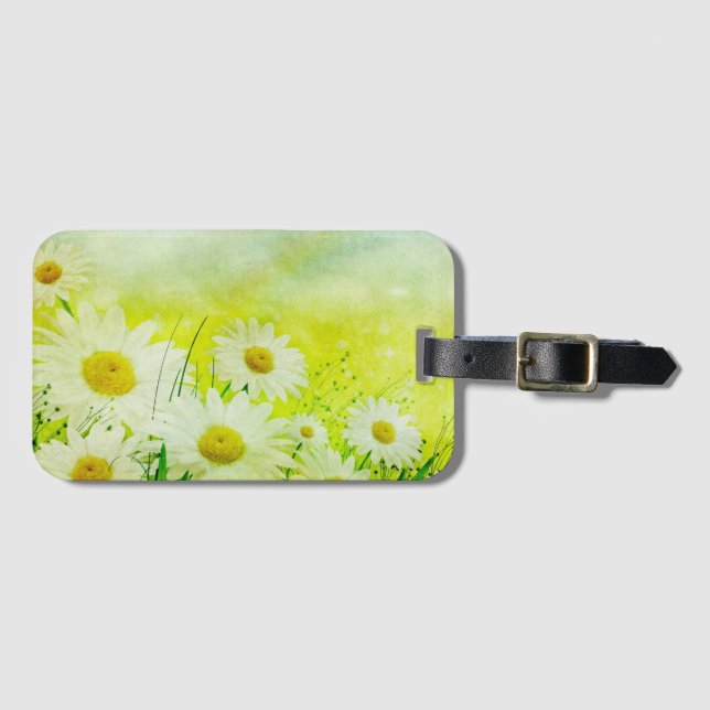 Etiqueta Para Maletas Daisies (Anverso horizontal)