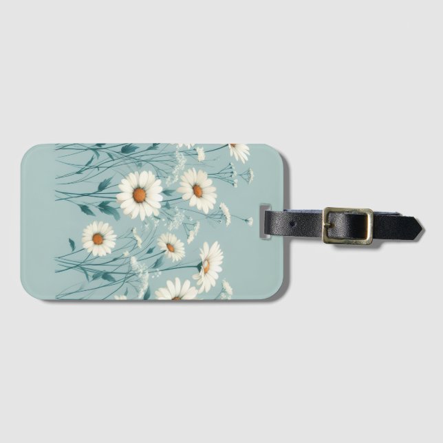 Etiqueta Para Maletas Daisy Abundante (Anverso horizontal)