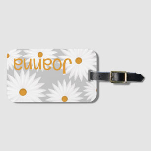 Etiqueta Para Maletas Daisy blanco personalizable
