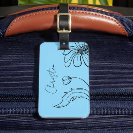 Etiqueta Para Maletas Daisy blue Luggage Tag