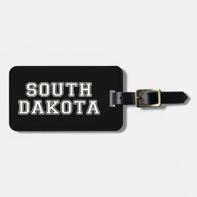 Etiqueta Para Maletas Dakota del Sur (Frente Horizontal)