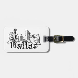 Etiqueta Para Maletas Dallas Skyline Art Design Dallas Skyline Design