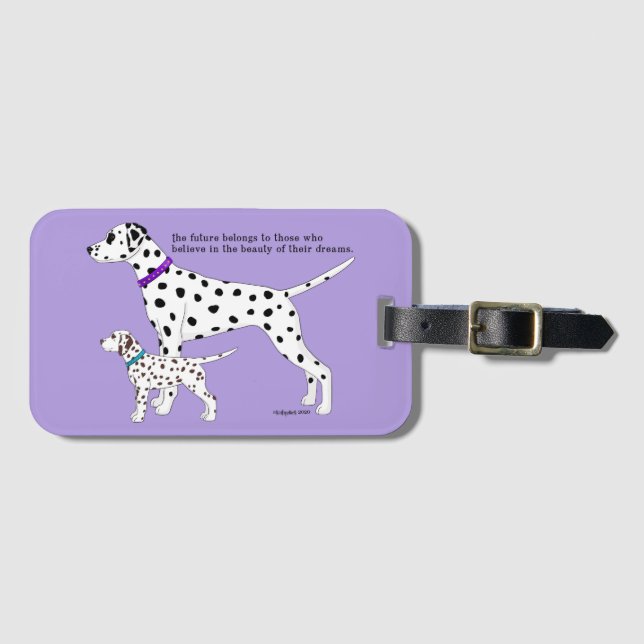 Etiqueta Para Maletas Dalmatian Dreams (Anverso horizontal)