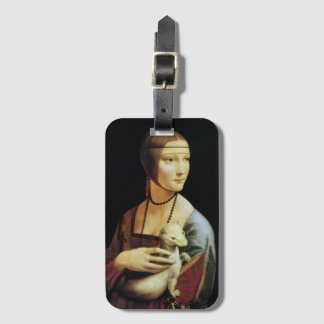 Etiqueta Para Maletas Dama con un armiño de Leonardo da Vinci