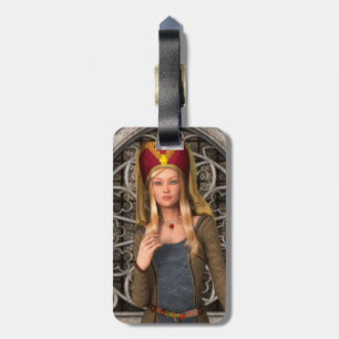 Etiqueta Para Maletas Dama Medieval
