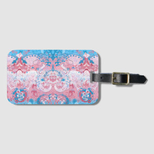 Etiqueta Para Maletas Damasco de dragón transgénero - Color de la bander