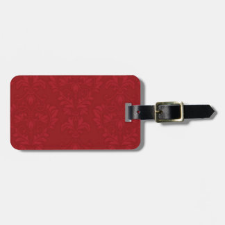 Etiqueta Para Maletas Damasco rojo