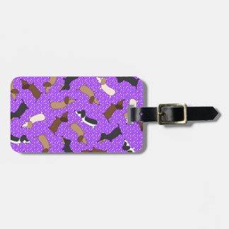 Etiqueta Para Maletas Dancing Dachshunds (púrpura)