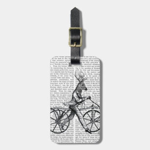 Etiqueta Para Maletas Dandy Deer en bicicleta vieja