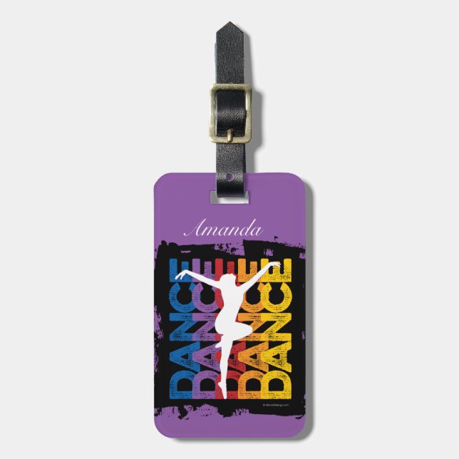 Etiqueta Para Maletas Danse et Lettres (Dance) (Frente Vertical)