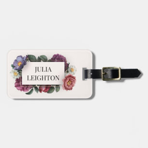 Etiqueta Para Maletas Dark Florals