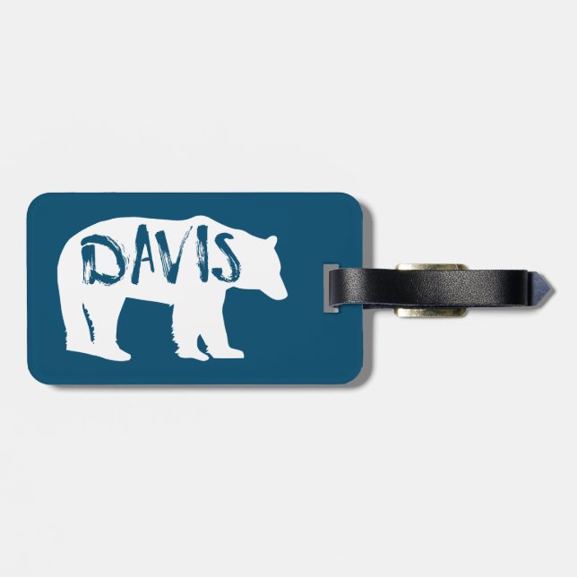 Etiqueta Para Maletas Davis West Virginia Bear (Atrás Horizontal)