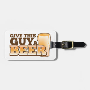 Etiqueta Para Maletas Dé a este individuo un ND de la cerveza