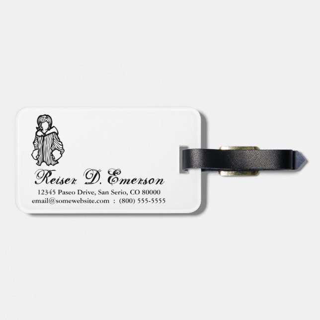 Etiqueta Para Maletas de moda (Atrás Horizontal)