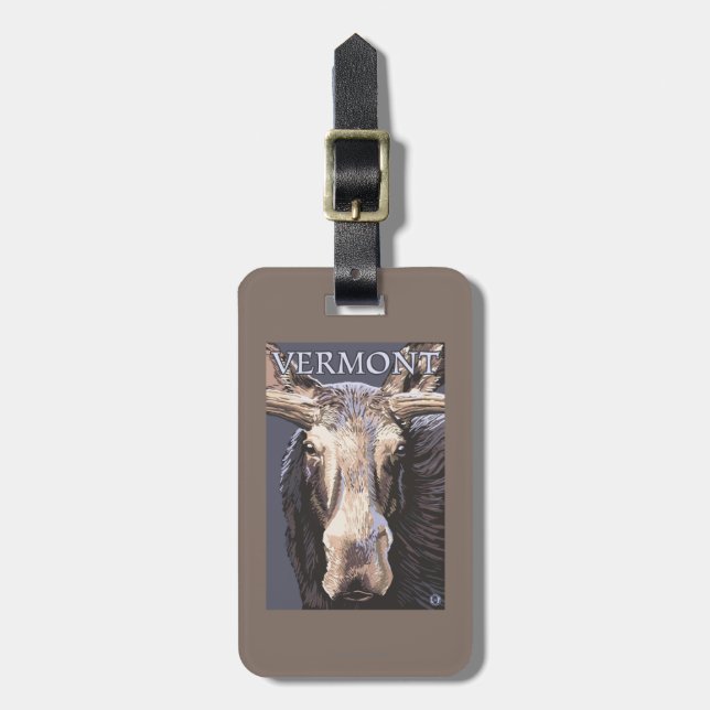 Etiqueta Para Maletas De VermontMoose cierre para arriba (Frente Vertical)