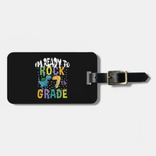 Etiqueta Para Maletas De vuelta a la escuela Estoy listo para rockear 7º