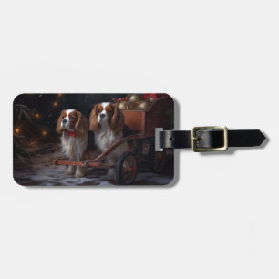 Etiqueta Para Maletas Decoración de los Navidades Cavalier King Snowy Sl