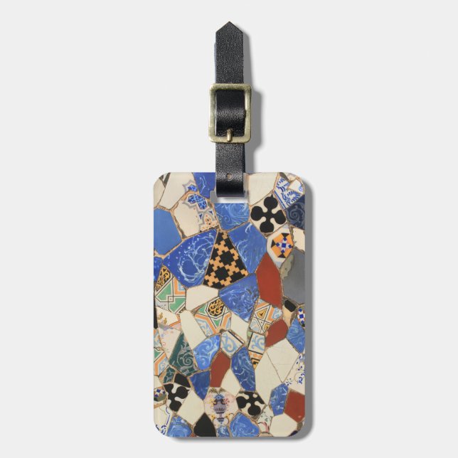 Etiqueta Para Maletas Decoración de mosaico (Frente Vertical)