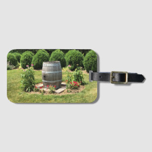 Etiqueta Para Maletas Decoración del Jardín del Barril del Vino, Chateau