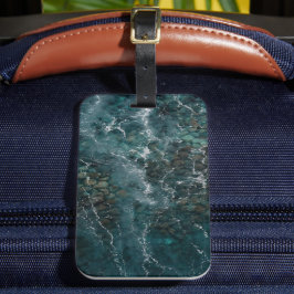 Etiqueta Para Maletas Deep Ocean Rock Texture