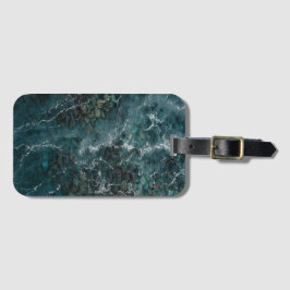 Etiqueta Para Maletas Deep Ocean Rock Texture