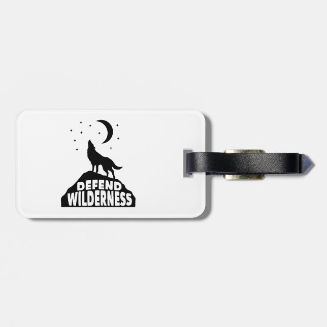 Etiqueta Para Maletas Defender Wilderness Wolf Moon (Atrás Horizontal)
