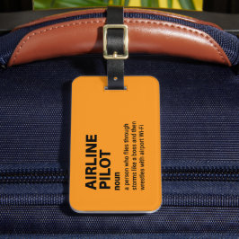 Etiqueta Para Maletas Definición del humor del piloto de aerolíneas
