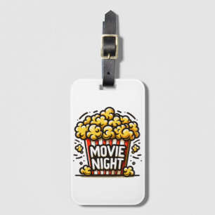 Etiqueta Para Maletas Delicia de Noche de Cine Palomitas Juguetonas