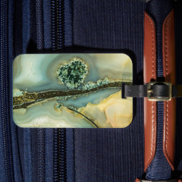 Etiqueta Para Maletas Dentro de una piedra semipreciosa