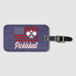 Etiqueta Para Maletas Deporte Retro Moderno Id Bolsa De Pickleball