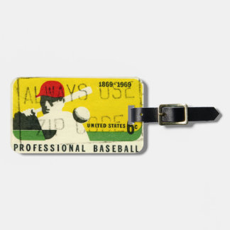 Etiqueta Para Maletas Deportes Retro de Béisbol