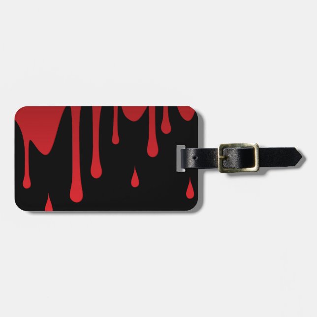 Etiqueta Para Maletas Derrame de sangre (Frente Horizontal)