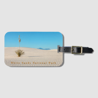 Etiqueta Para Maletas Desert White Sands Landscape and Yucca