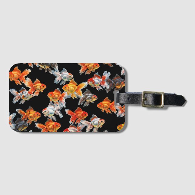 Etiqueta Para Maletas Desfile de peces diosos (Anverso horizontal)