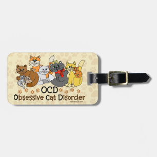 Etiqueta Para Maletas Desorden obsesivo del gato de OCD