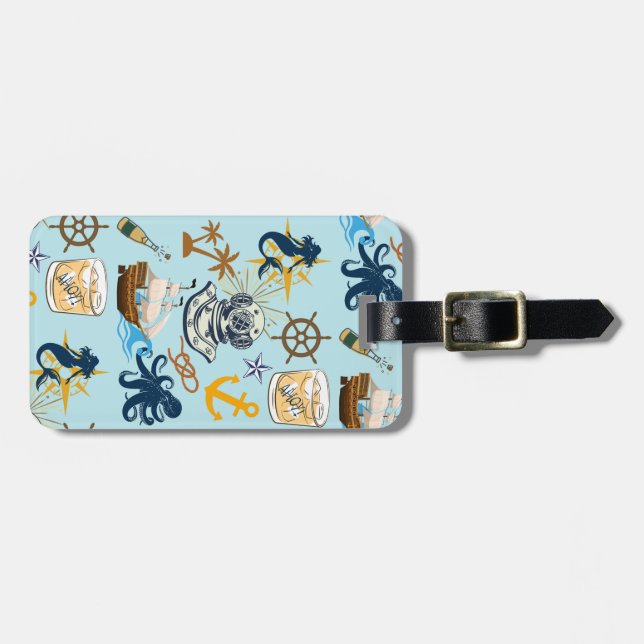 Etiqueta Para Maletas Despedida de soltero náutica (Frente Horizontal)