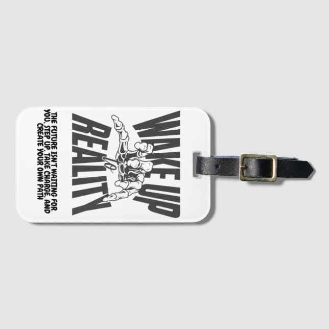 Etiqueta Para Maletas Despertar a la realidad (Anverso horizontal)