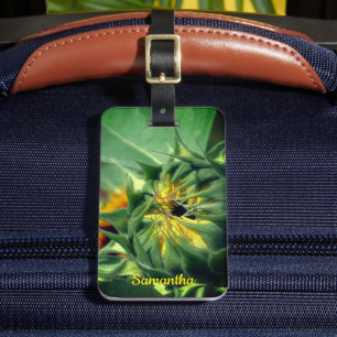Etiqueta Para Maletas Desplegado de girasol personalizado