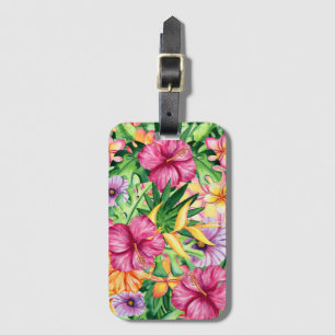 Etiqueta Para Maletas Destino de las islas tropicales moda de las flores