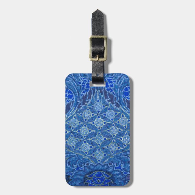 Etiqueta Para Maletas Detalle del mosaico azul, Alemania (Frente Vertical)