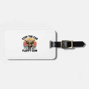 Etiqueta Para Maletas Detén El Auto Que Veo Fluffy Funny Cow Retro Highl