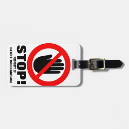 Etiqueta Para Maletas Detener la alerta de manos apagadas denominada eti