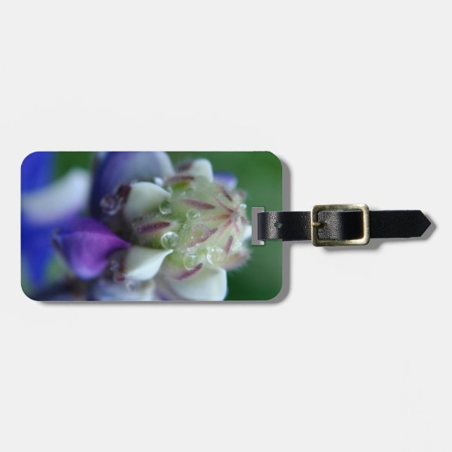 Etiqueta Para Maletas Dew Dappling Lupine (Frente Horizontal)