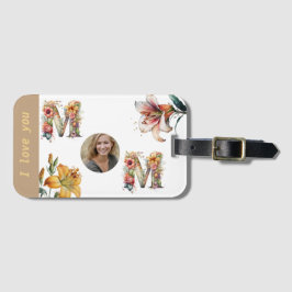 Etiqueta Para Maletas Día de la Madre de flores MOM personalizado