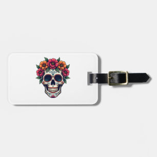 Etiqueta Para Maletas Día de los Muertos Calavera de Azúcar � Dia de los